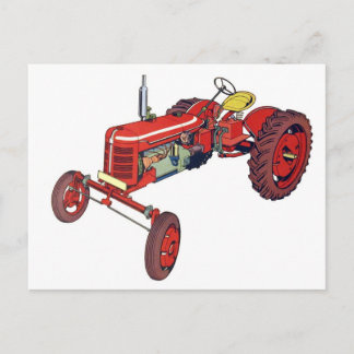 tractor postcard