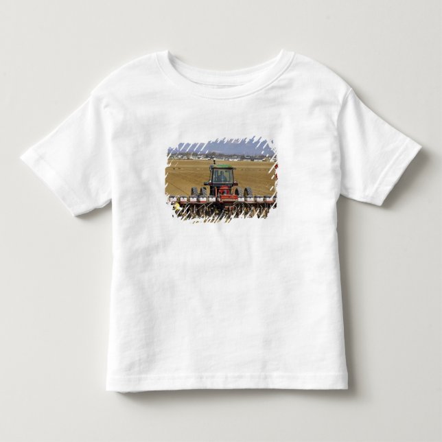 Tractor pulling a seed corn planter. toddler T-Shirt (Front)