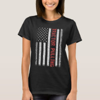 Tractor Pulling American Flag 4th of July Cool Nov