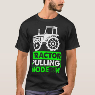 Tractor Pulling Mode On Kids Farmer Racing T-Shirt