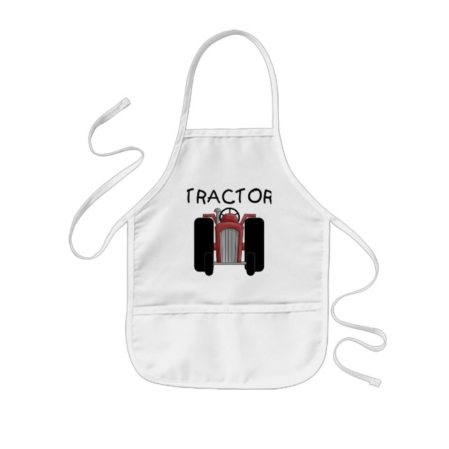 TRACTOR- Red T-shirts and Gifts Kids Apron (Front)