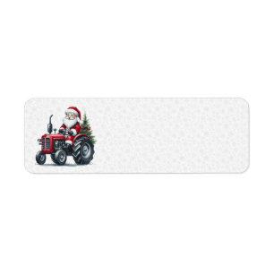 Tractor Santa Address Labels