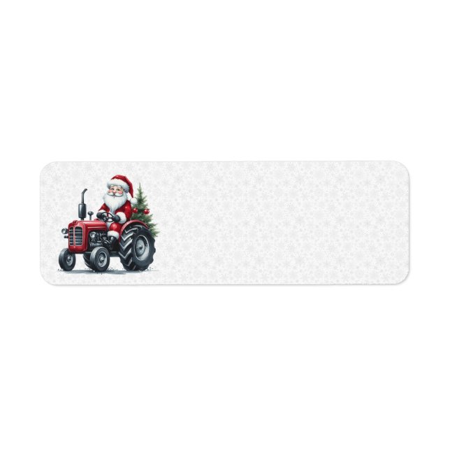 Tractor Santa Address Labels (Front)