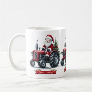 Tractor Santa Coffee Mug