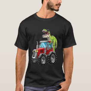 Tractor Saurus Rex T Rex Dinosaur Tractor Birthday T-Shirt