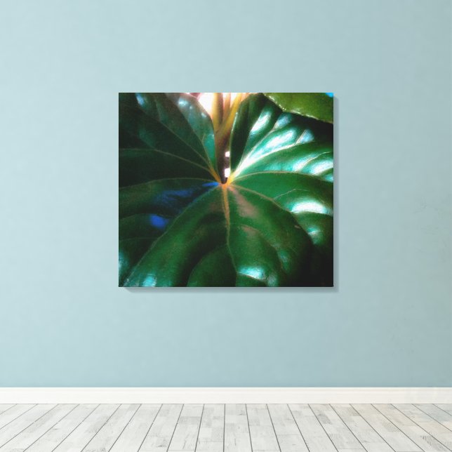 Tractor Seat Plant Canvas Print (Insitu(Wood Floor))