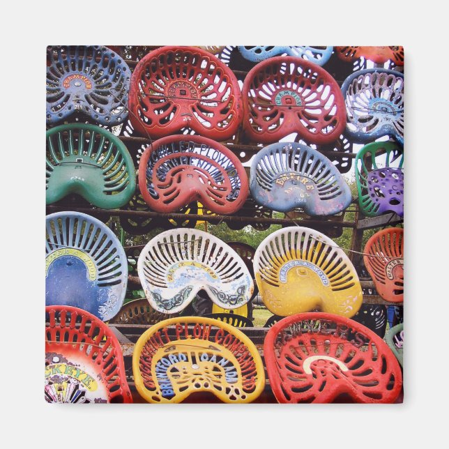 Tractor Seats at Tractor Show Magnet (Front)