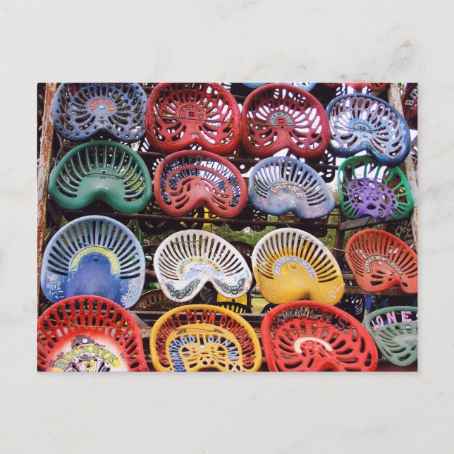 Tractor Seats at Tractor Show Postcard (Front)