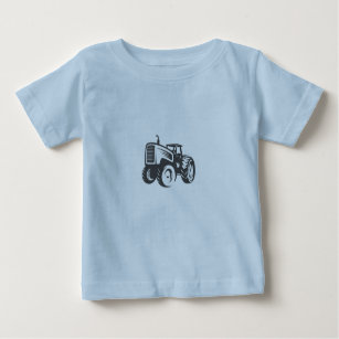 Tractor sketch design white background baby T-Shirt