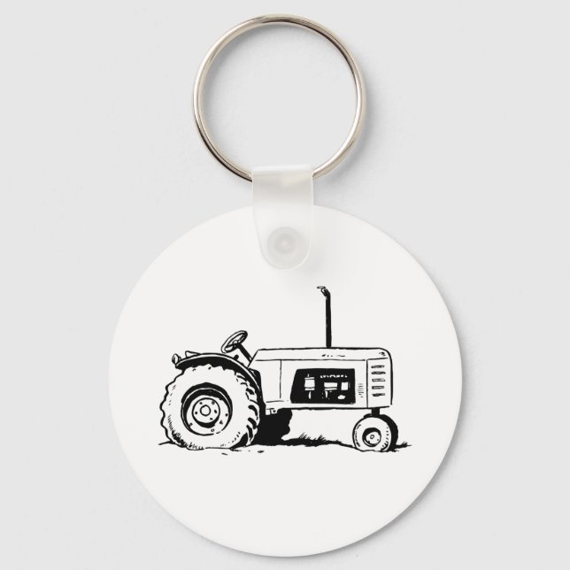 Tractor Sketch Key Ring (Front)