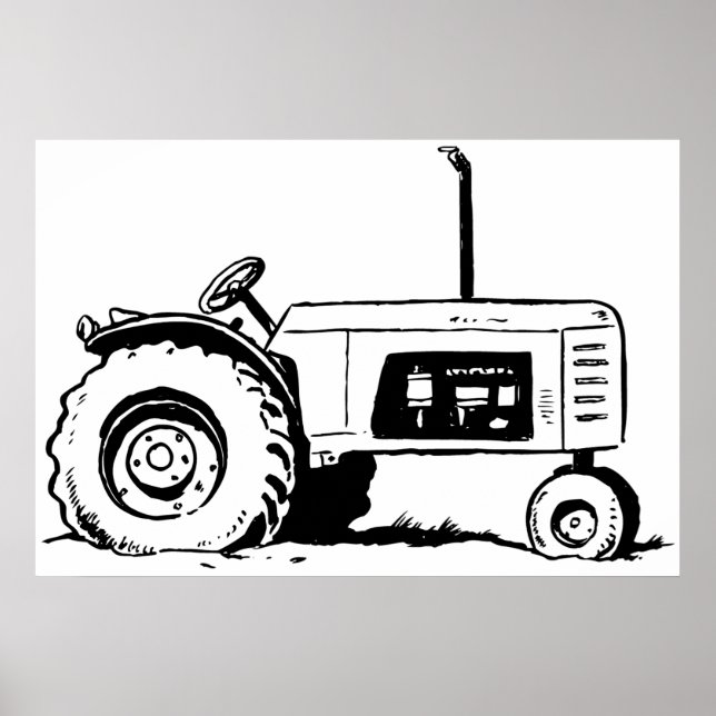 Tractor Sketch Poster (Front)