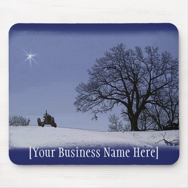 Tractor & Star Mousepad: Add Your Business Name Mouse Mat (Front)