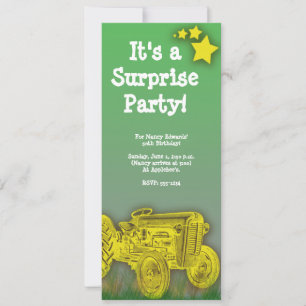 Tractor Surprise or Birthday Party Invitation