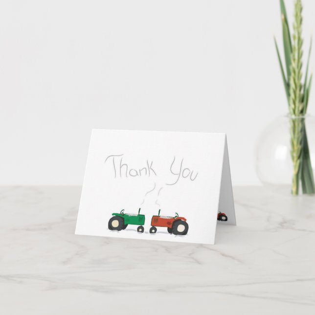 Tractor Thank-You Card (Front)