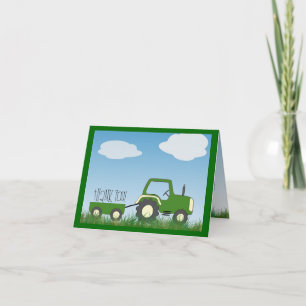 Tractor Thank You Card -- cute inside too!
