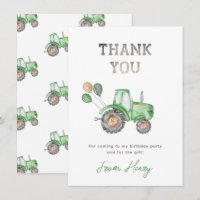 Tractor Thank You Card | Tractor Thank you