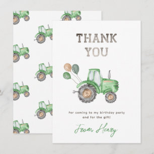 Tractor Thank You Card   Tractor Thank you