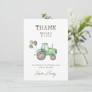 Tractor Thank You Card   Tractor Thank you