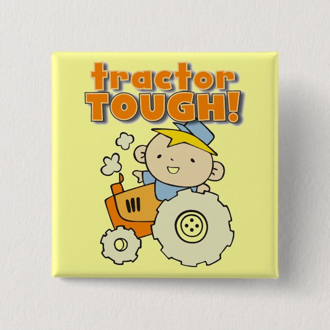 Tractor Tough T-shirts and Gifts 15 Cm Square Badge (Front)