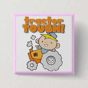 Tractor Tough T-shirts and Gifts 15 Cm Square Badge