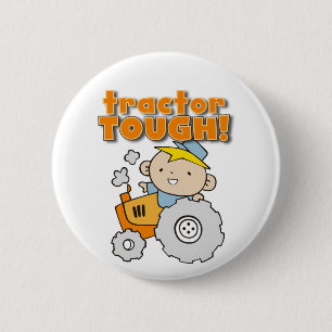 Tractor Tough T-shirts and Gifts 6 Cm Round Badge