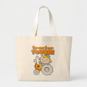 Tractor Tough T-shirts and Gifts Large Tote Bag