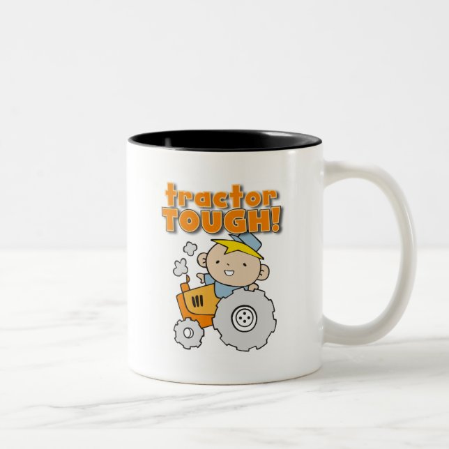 Tractor Tough T-shirts and Gifts Two-Tone Coffee Mug (Right)