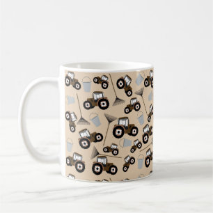 Tractor Truck Pattern Farm Equipment Coffee Mug