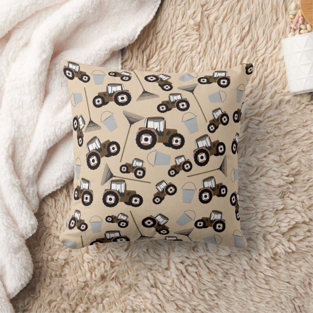 Tractor Truck Pattern Farm Equipment  Cushion (Blanket)