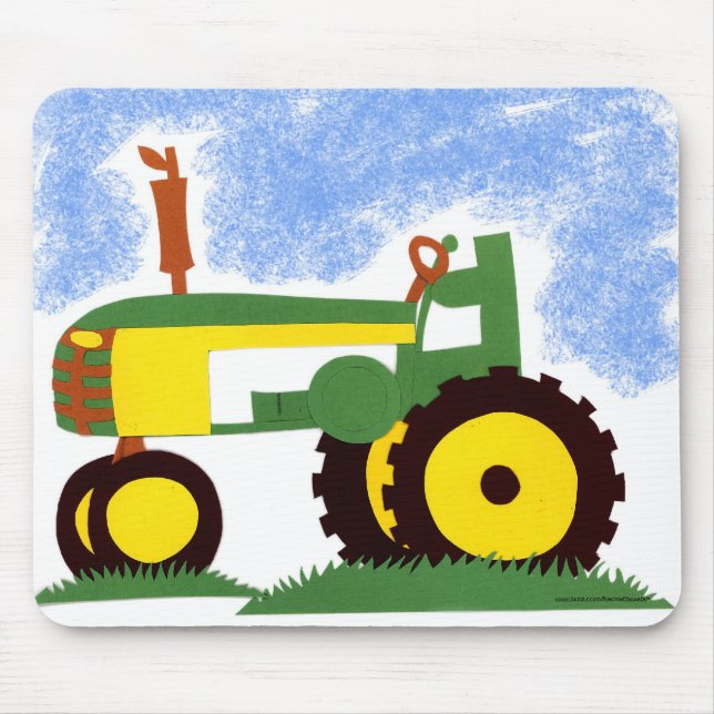 Tractor under Blue Sky Mouse Mat (Front)