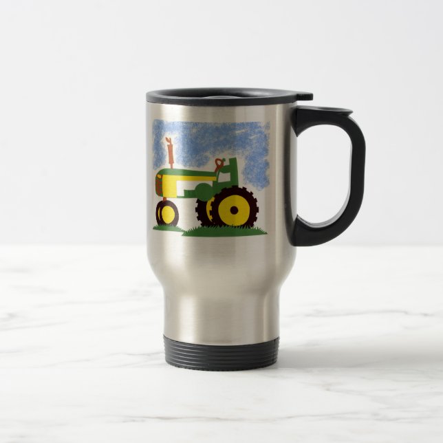 Tractor under Blue Sky Travel Mug (Right)