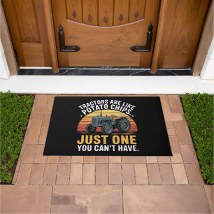Tractors Are Like Potato Chips Doormat
