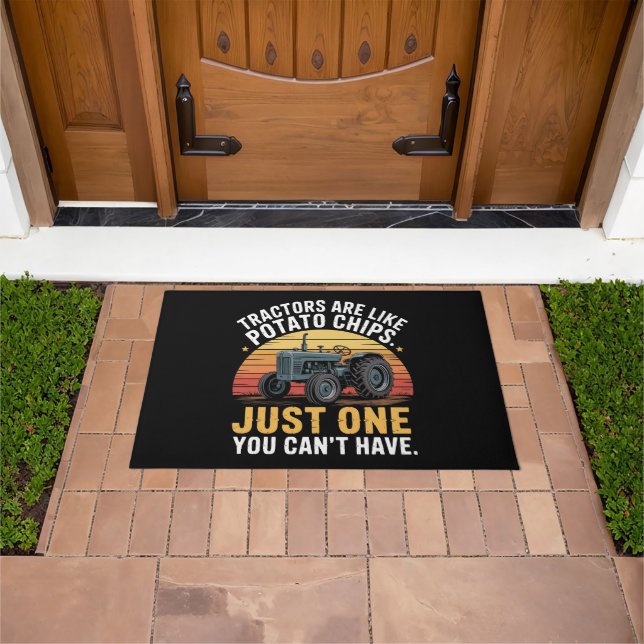 Tractors Are Like Potato Chips Doormat (Outdoor)
