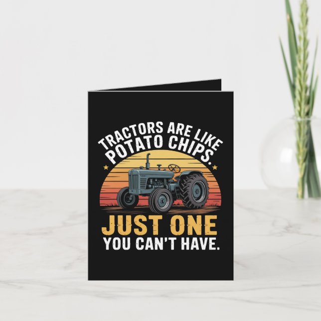 Tractors Are Like Potato Chips Holiday Card (Front)