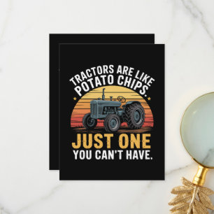 Tractors Are Like Potato Chips Thank You Card