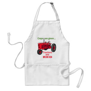 Tractors Are Red Standard Apron