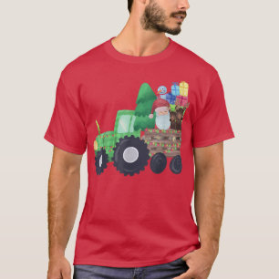 Tractors Costume Santa Christmas Funny Reindeer Li T-Shirt