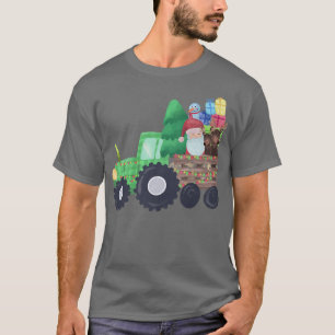 Tractors Costume Santa Christmas Funny Reindeer Li T-Shirt