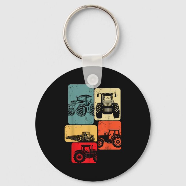 Tractors Farm Kids Boys  Key Ring (Front)