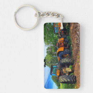Tractors in Field Key Ring