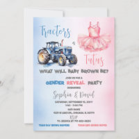Tractors or Tutus Gender Reveal Party