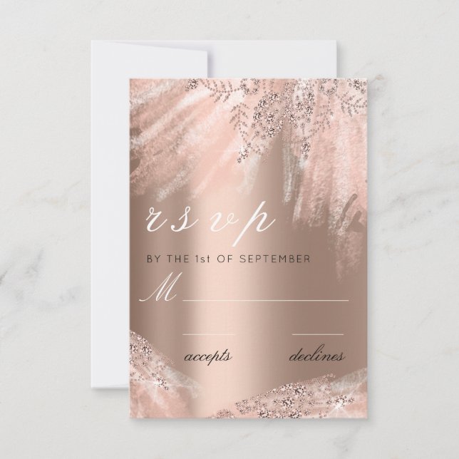 Tracy1 RSVP Rose Gold Glitter Dress Bridal (Front)