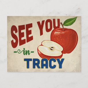 Tracy California Apple - Vintage Travel Postcard