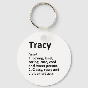 Tracy Definition Personalized Name Funny Birthday  Key Ring