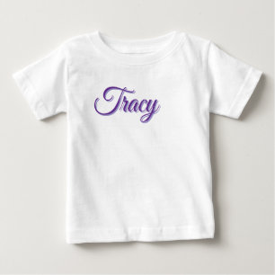 Tracy Girls Name In Purple, Baby T-Shirt
