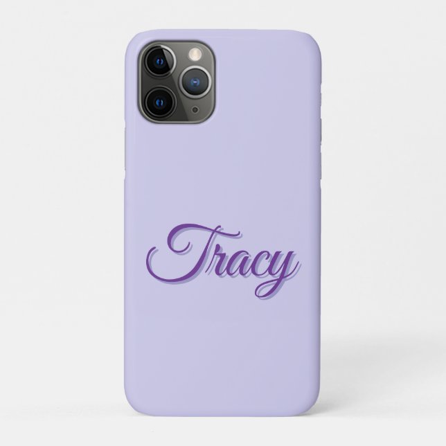 Tracy Girls Name In Purple, Case-Mate iPhone Case (Back)