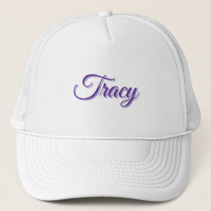 Tracy Girls Name In Purple, Trucker Hat