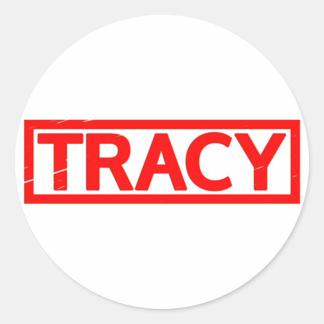 Tracy Stamp Classic Round Sticker (Front)