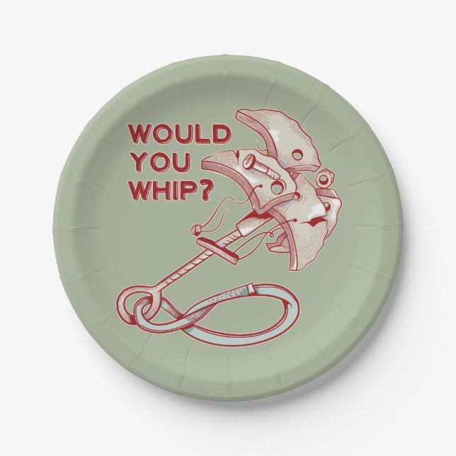 TRAD CLIMBING WHIPPER FALL PAPER PLATE (Front)