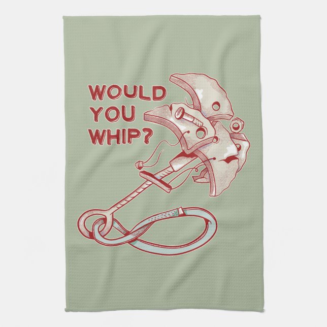 TRAD CLIMBING WHIPPER FALL TEA TOWEL (Vertical)